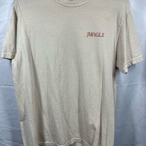 Short-Sleeve Crewneck T-Shirt in Beige